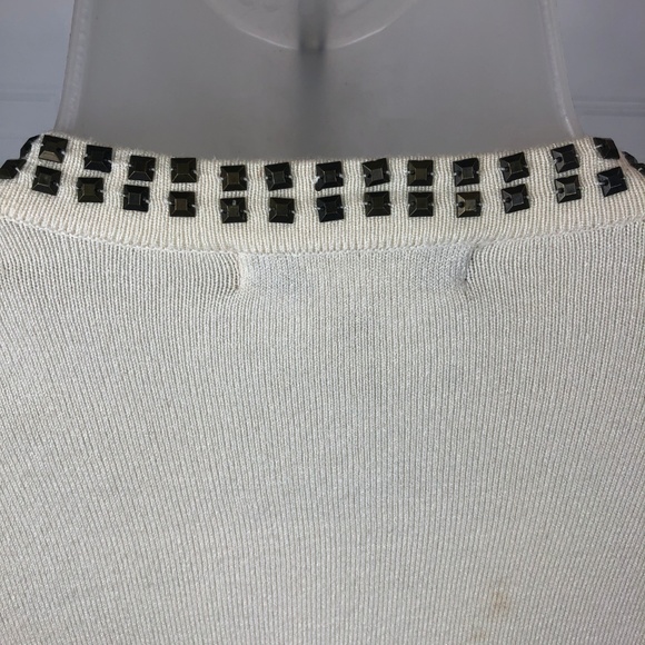 Urban Behavior Cream Cardigan , Trim Studded XS - Picture 5 of 8